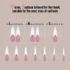 NOVO OVO XXL Curved Stiletto Almond Press-On Nail Tips, Berry Pink, Full Coverage, 144 Pieces view 4