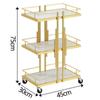BOGAZY 3-Tier Salon Trolley, Rose Gold view 2