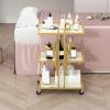 BOGAZY 3-Tier Salon Trolley, Rose Gold view 3