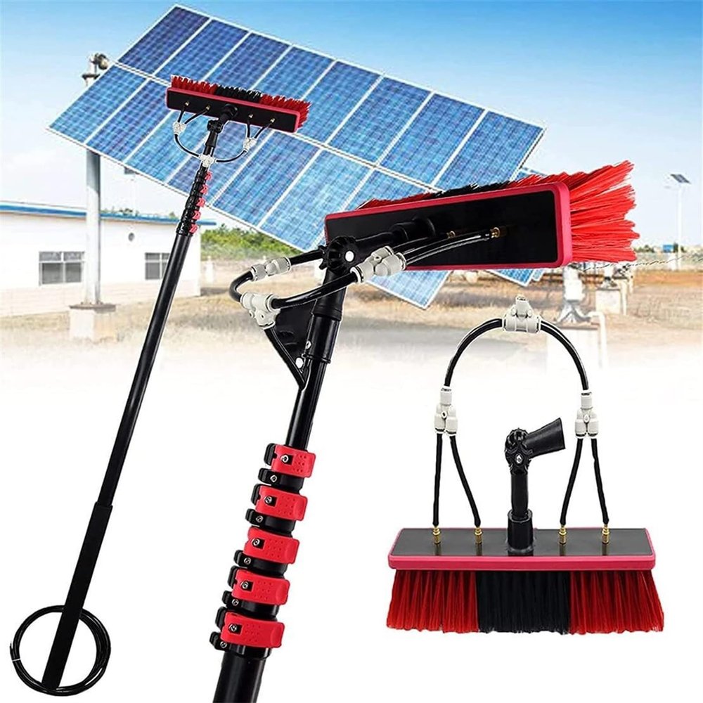 Extendable Window Cleaning Set with Water-Fed Telescopic Brush