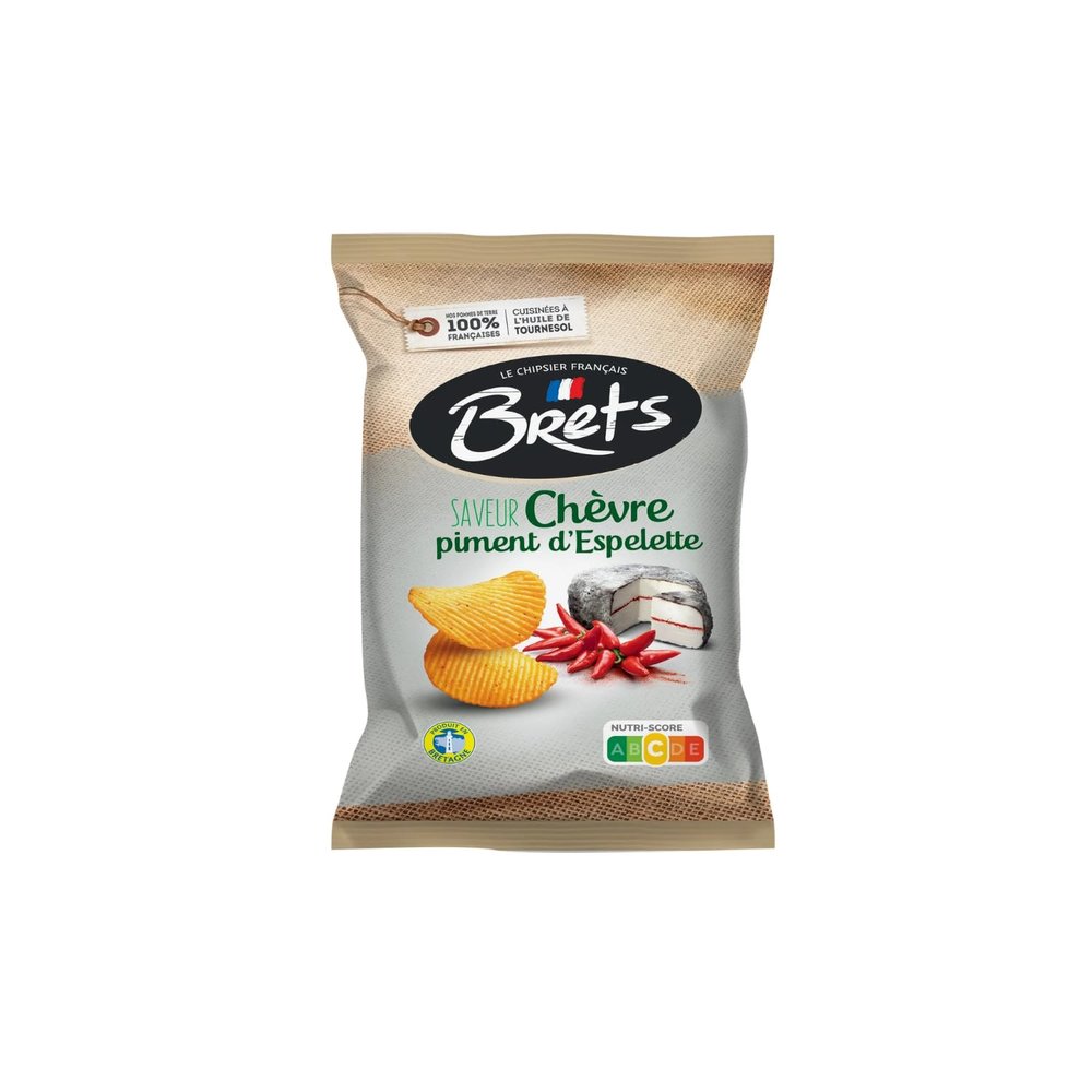 BRET'S Goat Cheese & Espelette Pepper Chips, 10 x 125 g