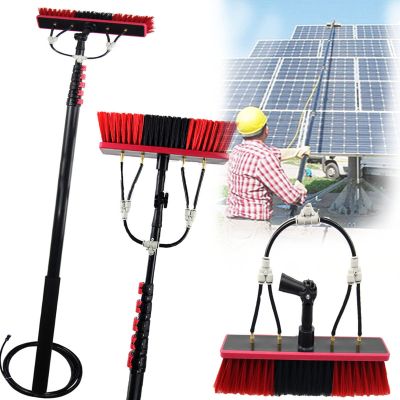Extendable Window Cleaning Set with 6–11 m Telescopic Pole and Solar Panel Brush