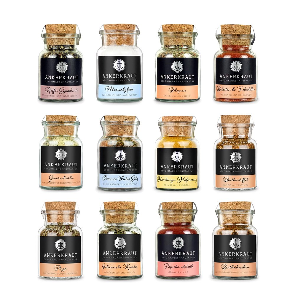 Ankerkraut “Anyone Can Cook” Spice Set, 12-Piece Classic Set, 1,015 g