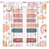 Pink Boho Rainbow Curtains for Classroom, Nursery & Girls’ Bedroom view 2