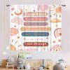 Pink Boho Rainbow Curtains for Classroom, Nursery & Girls’ Bedroom view 3
