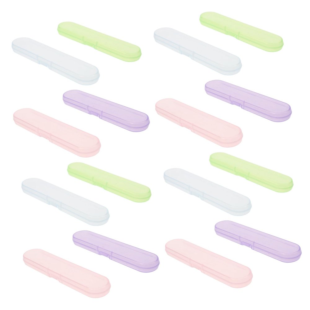 Veemoon 20-Piece Plastic Tweezers Storage Case for Eyelash and Eyebrow Care, with Compartments and Protective Lining
