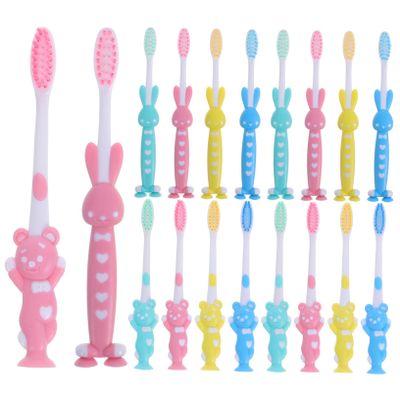Veemoon 32-Pack Soft Kids' Toothbrushes for Toddlers with Cartoon Designs