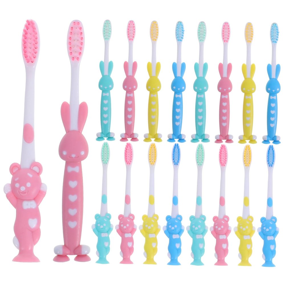 Veemoon 32-Pack Soft Kids' Toothbrushes for Toddlers with Cartoon Designs
