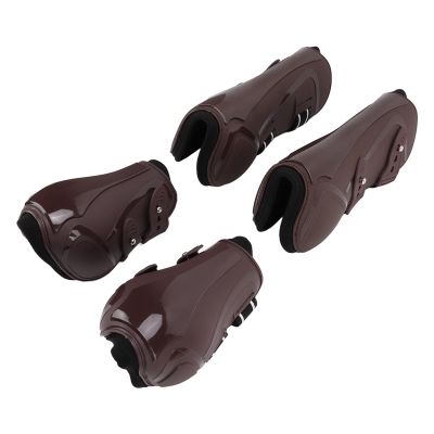 Pongnas Horse Leg Boots, 4-Piece Brown Set