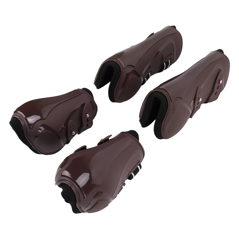 Pongnas Horse Leg Boots, 4-Piece Brown Set