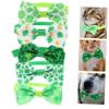 SEWOART 5-Piece St. Patrick's Day Pet Bow Tie Adjustable Dog Collar view 3