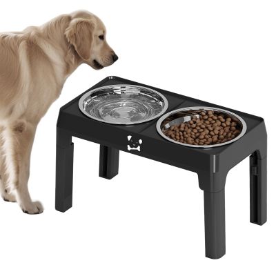 Elevated Non-Slip Dog Bowl with 5-Position Height Adjustment
