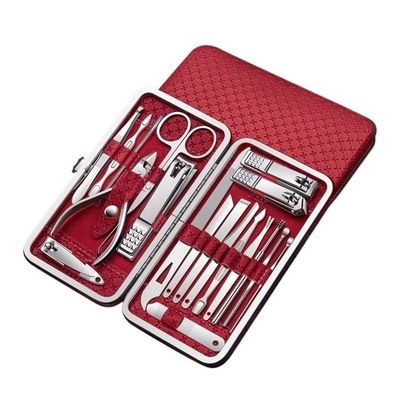 zhuyanbo007 Professional Stainless Steel Nail Clipper Set for Manicure and Pedicure, Men's and Women's Nails, Scissors (Red)