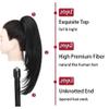 YHxFlux Long Straight Ponytail Extension, Drawstring, 45.7 cm, Heat-Resistant Synthetic Fiber, Clip-On, M15-25 view 4