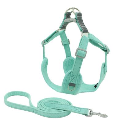 PartyKindom Practical Puppy Harness Set with Adjustable Suede Leash