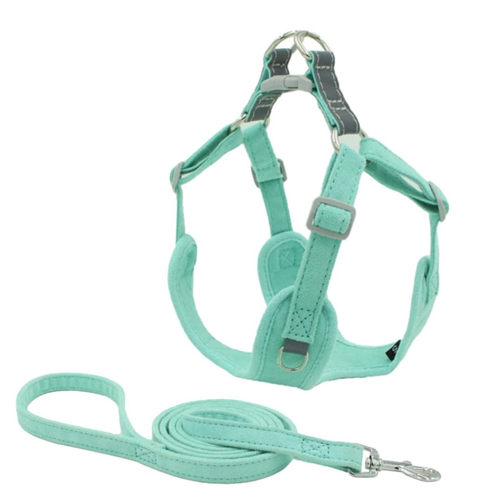 PartyKindom Practical Puppy Harness Set with Adjustable Suede Leash