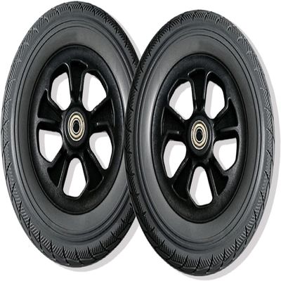 8-Inch Solid Front Wheels for Electric Wheelchairs, 8 mm Bearing