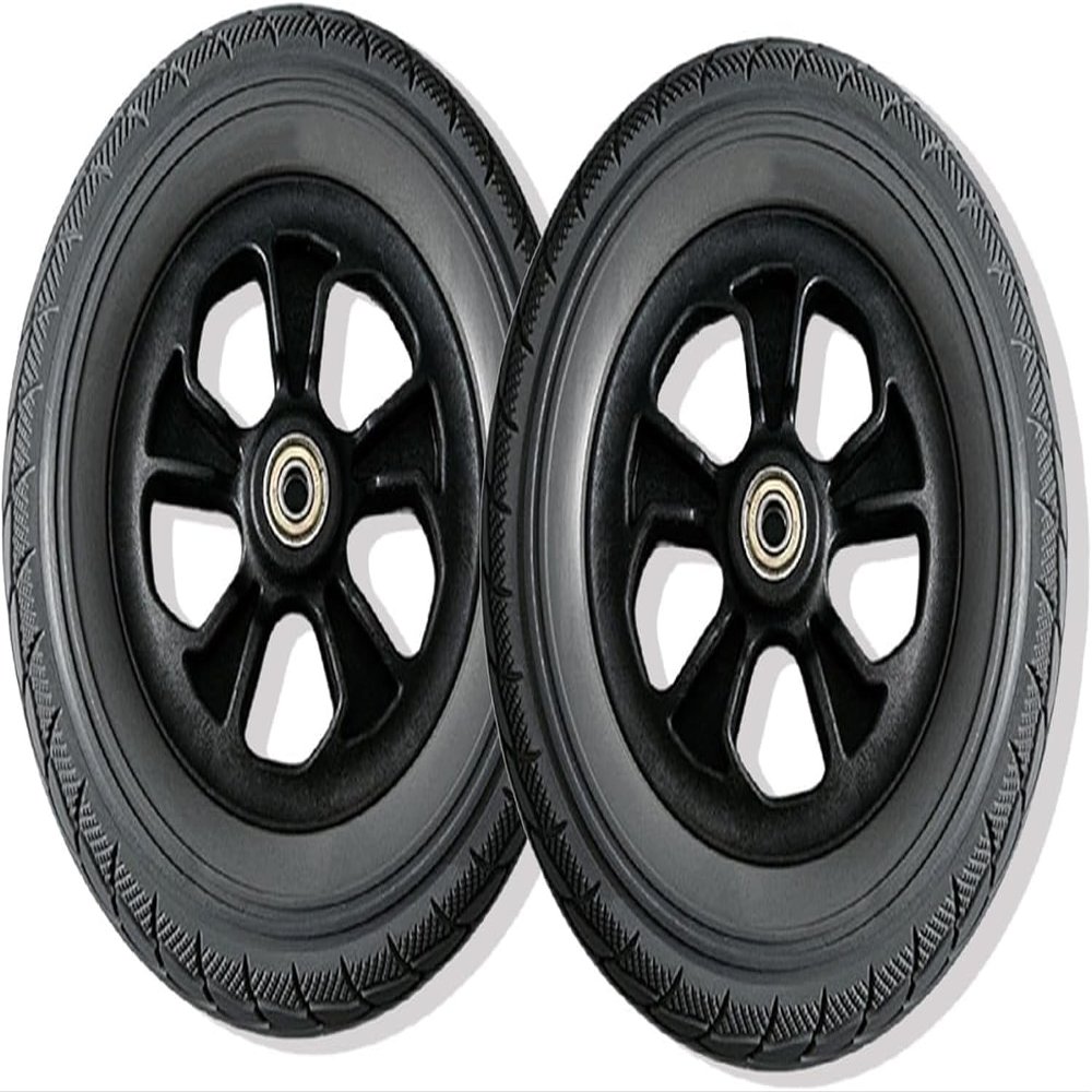 8-Inch Solid Front Wheels for Electric Wheelchairs, 8 mm Bearing