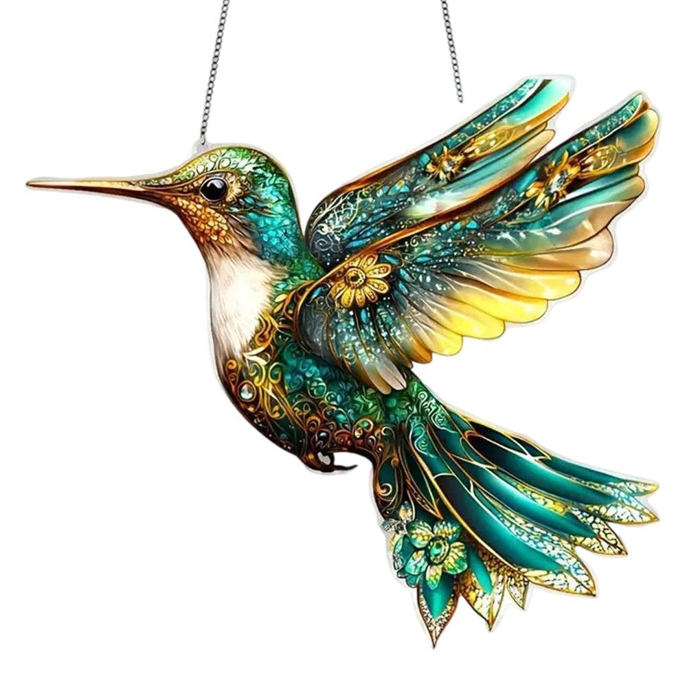 Elegant 2D Flat Acrylic Bird Hanging Ornament