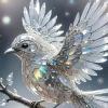 Elegant 2D Flat Acrylic Bird Hanging Ornament view 2