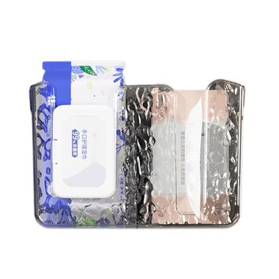 FIRSTXIU Dual-Compartment Wall-Mounted Waterproof Plastic Tissue Box Organizer