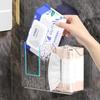 FIRSTXIU Dual-Compartment Wall-Mounted Waterproof Plastic Tissue Box Organizer view 2