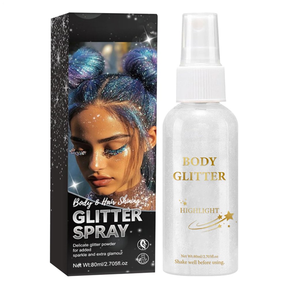 Body Glitter Spray for Hair, Skin, Costumes, and Clothing