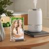 Double-Sided Acrylic Picture Frame with Wooden Base view 2