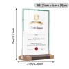 Double-Sided Acrylic Picture Frame with Wooden Base view 4