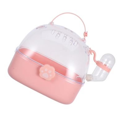 DECOMELODY Portable Hamster Travel Cage with Water Bottle