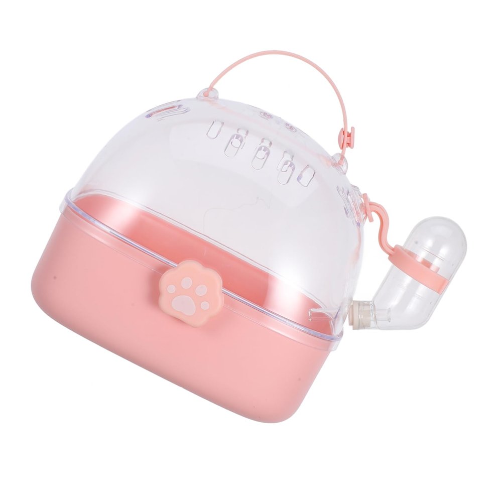 DECOMELODY Portable Hamster Travel Cage with Water Bottle