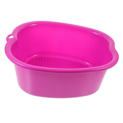 Purple Plastic Foot Bath Basin with Massage Nubs