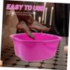 Purple Plastic Foot Bath Basin with Massage Nubs view 4