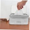 BAZEITFLOW Rectangular Tissue Box Cover, Transparent, with Lid, Durable Storage Box for Bathroom, Office and Home view 4