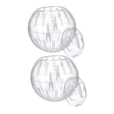 Toyvian Hamster Balls, 2-Piece Plastic Set for Dwarf Hamsters