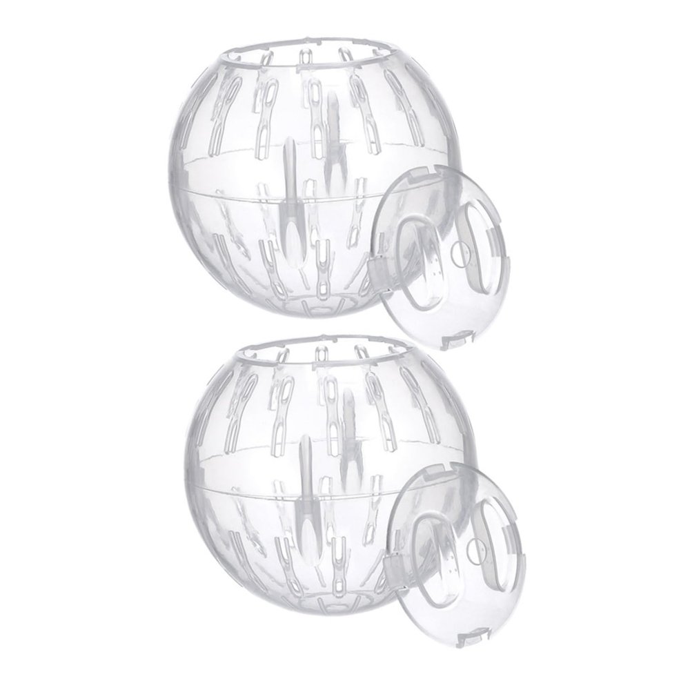 Toyvian Hamster Balls, 2-Piece Plastic Set for Dwarf Hamsters