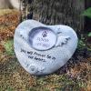ASDMAOE Dog Grave Marker, Resin Heart-Shaped Pet Memorial Stone, Angel Heart view 1