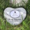 ASDMAOE Dog Grave Marker, Resin Heart-Shaped Pet Memorial Stone, Angel Heart view 2