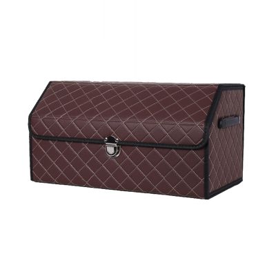 BCJMKDX Foldable Waterproof Car Trunk Storage Box (Brown)