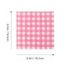 80 Green Paper Napkins with Checkered Pattern for Parties and Picnics view 2