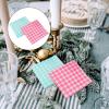 80 Green Paper Napkins with Checkered Pattern for Parties and Picnics view 3