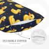 Cute Cartoon Duck Pillowcase, 35.6 x 50.8 cm, Soft Decorative Microfiber Pillow Cover with Zipper, Travel Pillowcase view 2