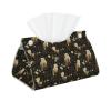 Moonlight Owl Tissue Box Cover, Foldable PVC Leather view 1