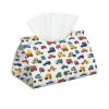 Foldable Cartoon Car Tissue Box Cover, PVC Leather, Modern Long Design view 1