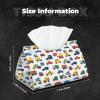 Foldable Cartoon Car Tissue Box Cover, PVC Leather, Modern Long Design view 2