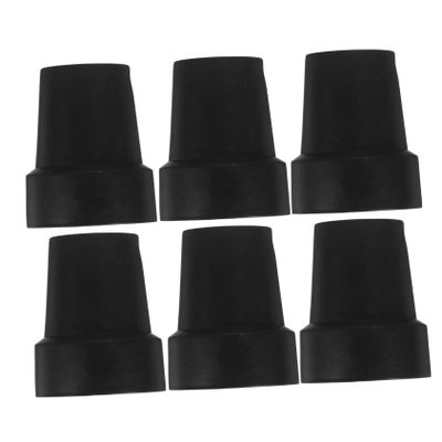 OUNONA 6-Piece Rubber Walking Cane Tips, Durable Self-Standing Replacement Caps with Optimal Grip