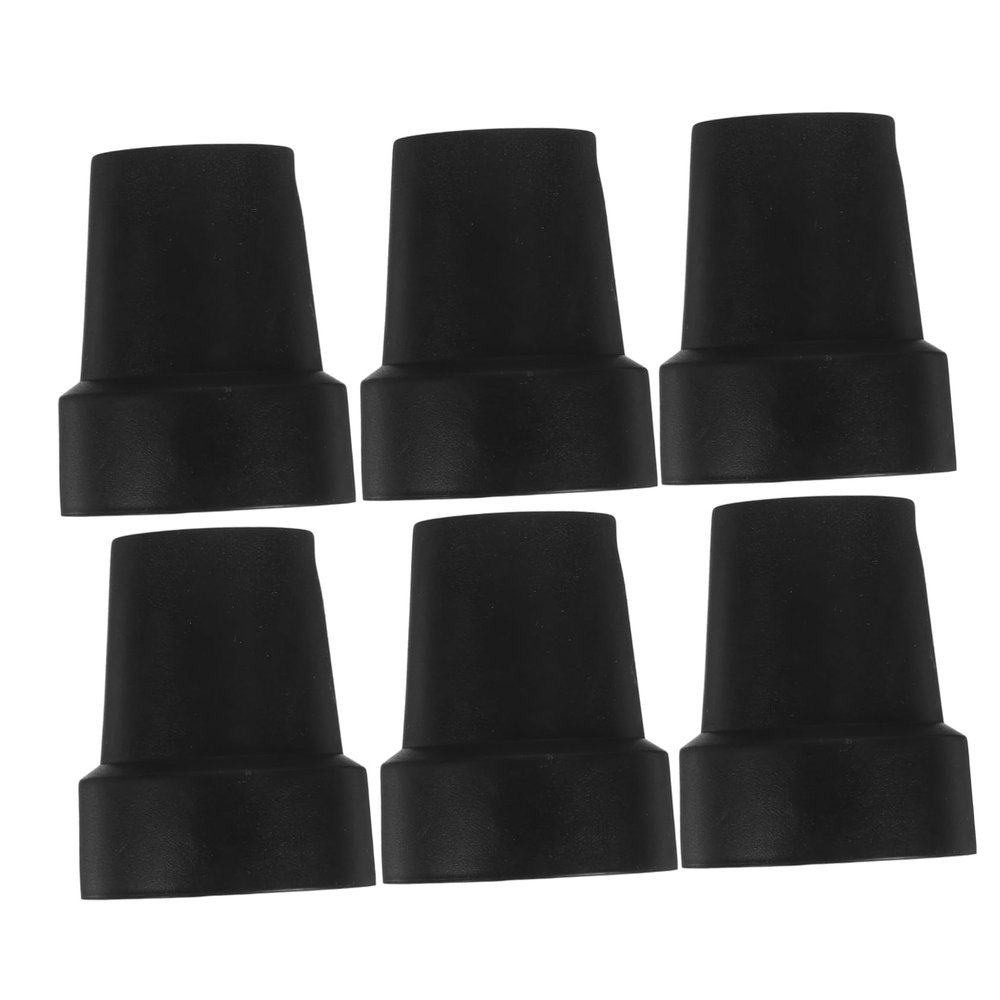 OUNONA 6-Piece Rubber Walking Cane Tips, Durable Self-Standing Replacement Caps with Optimal Grip