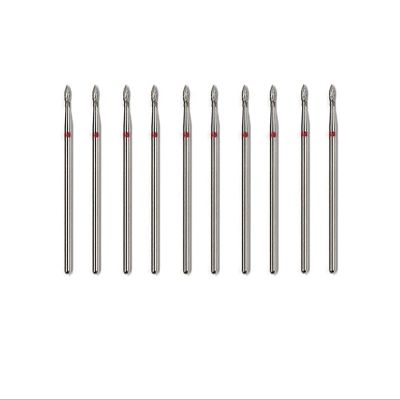 TGDGFKIAS 10-Piece Rotary Diamond Nail Drill Bit Set, Multicolor (Orange)