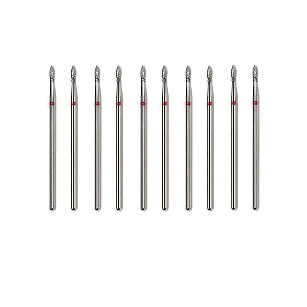 TGDGFKIAS 10-Piece Rotary Diamond Nail Drill Bit Set, Multicolor (Orange)
