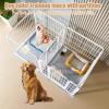 Foldable Pet Playpen, Sturdy Indoor/Outdoor Dog Enclosure for Puppies, Portable Removable Cage, White, 100 x 50 x 50 cm view 3